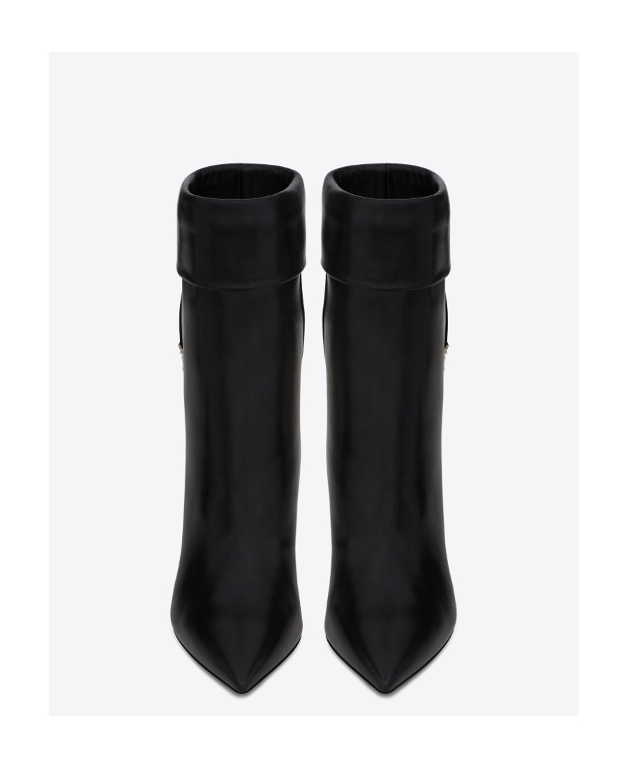 Shop Saint Laurent Niki 85mm Cone-heel Boots In Black