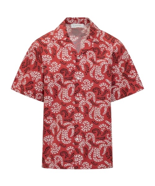 Lanvin Shirt With Rateau Print In Pink
