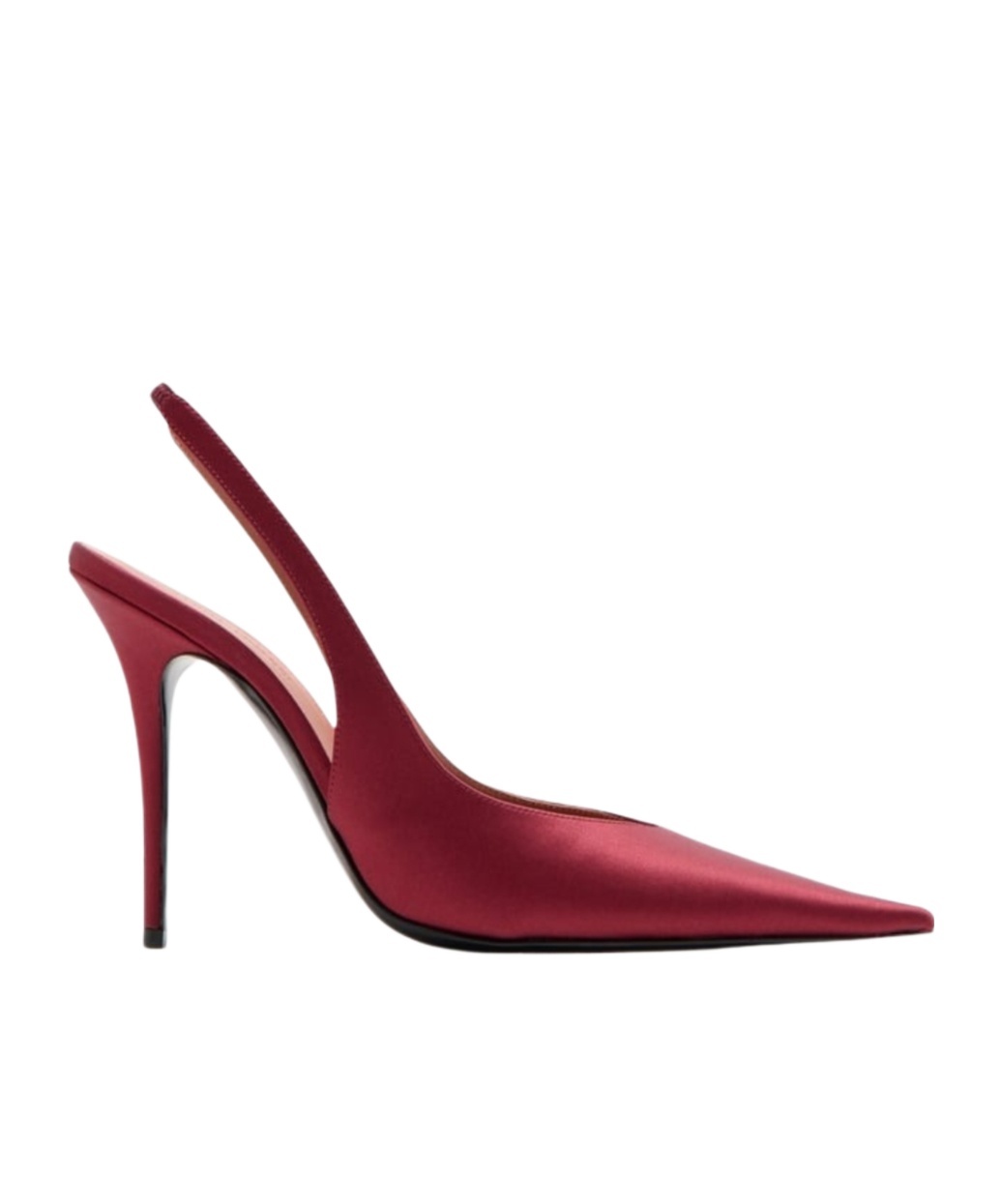 Amina Muaddi Slingback High Heels In Red