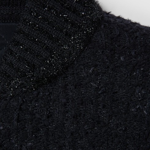 Gucci Veste En Laine Bouclée Lamée Noire In Black