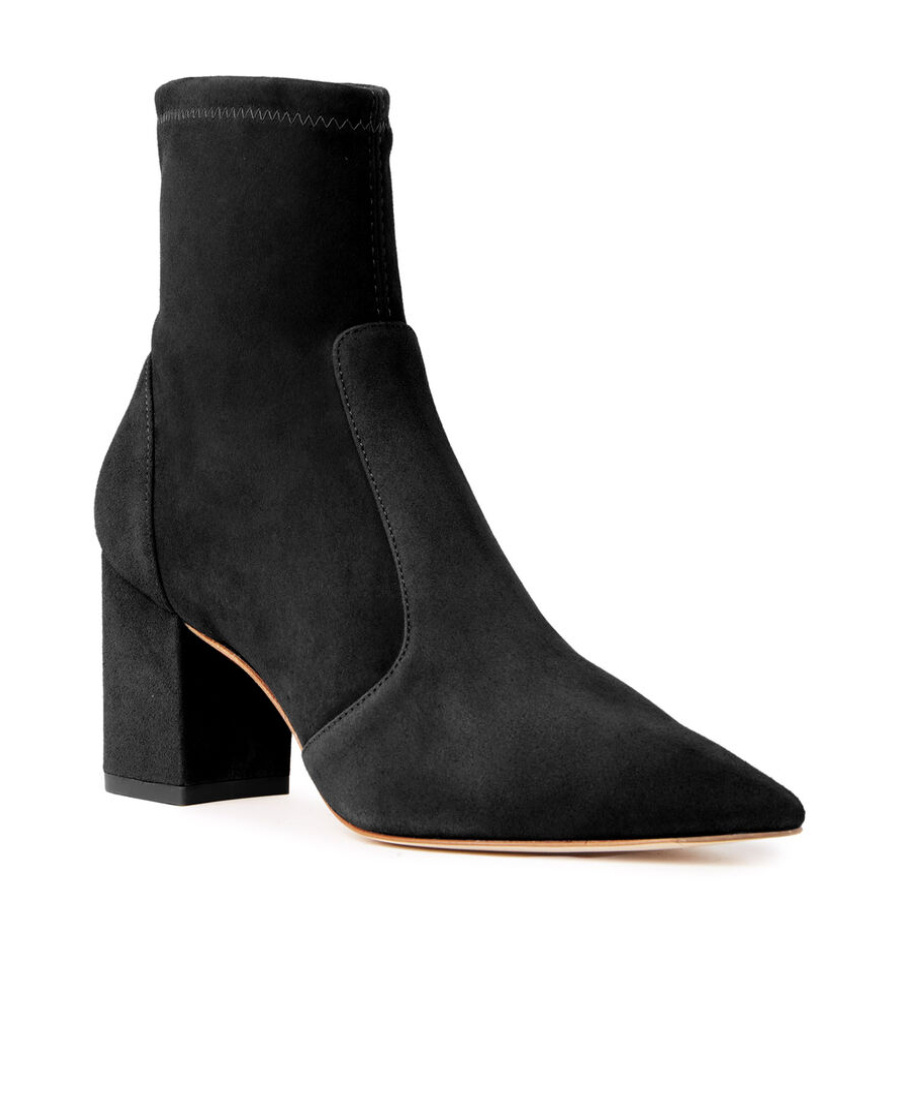 Stuart Weitzman Suede Ankle Boots In Black