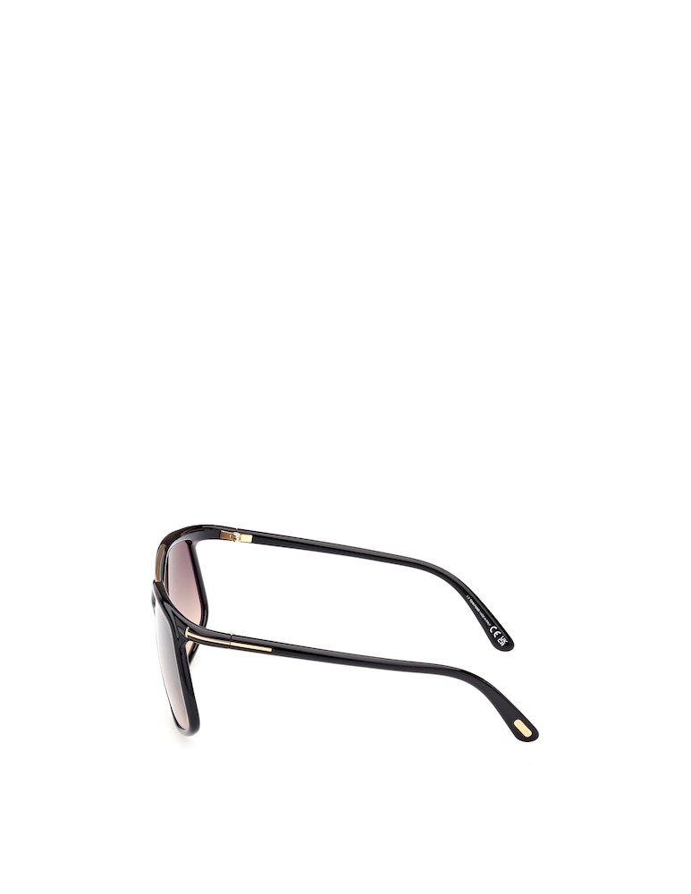 Tom Ford Meryl 64mm Gradient Polarized Oversize Square Sunglasses In Brown
