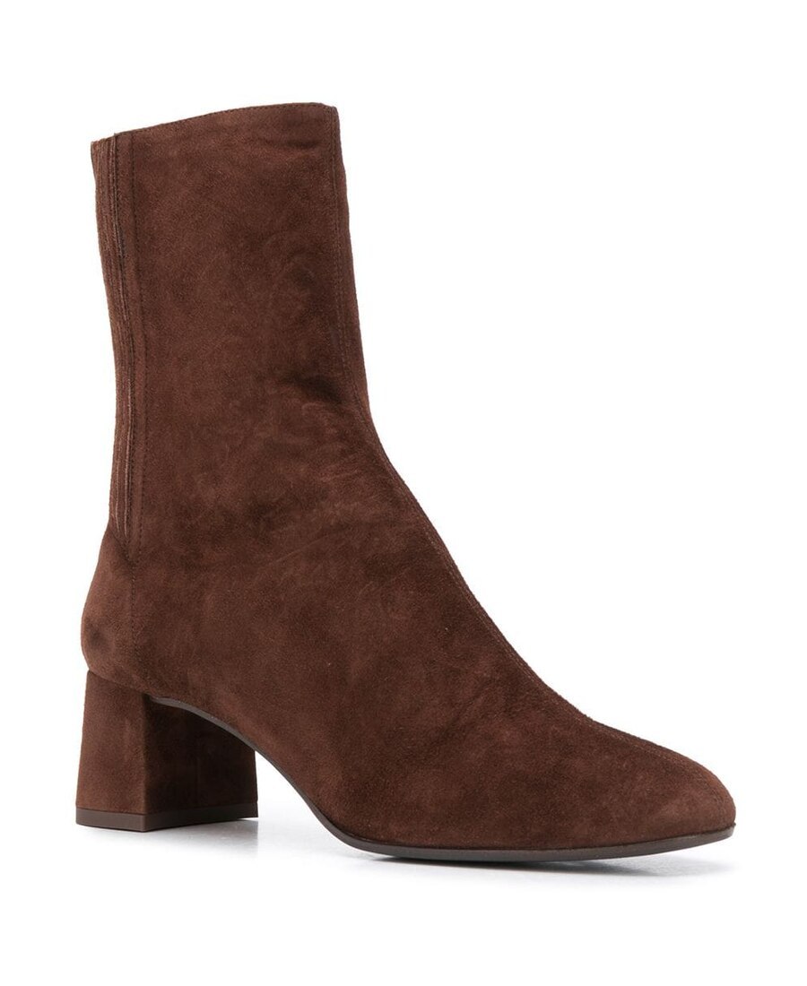 Aquazzura High-ankle Leather Boots In Brown