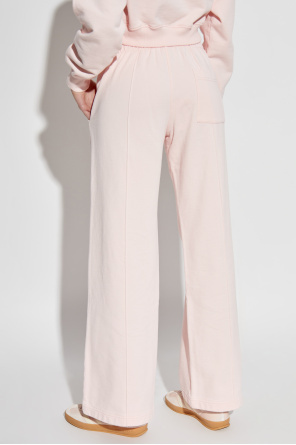 Casablanca Pink Greek Temple Patch Open Hem Lounge Pants In Nude