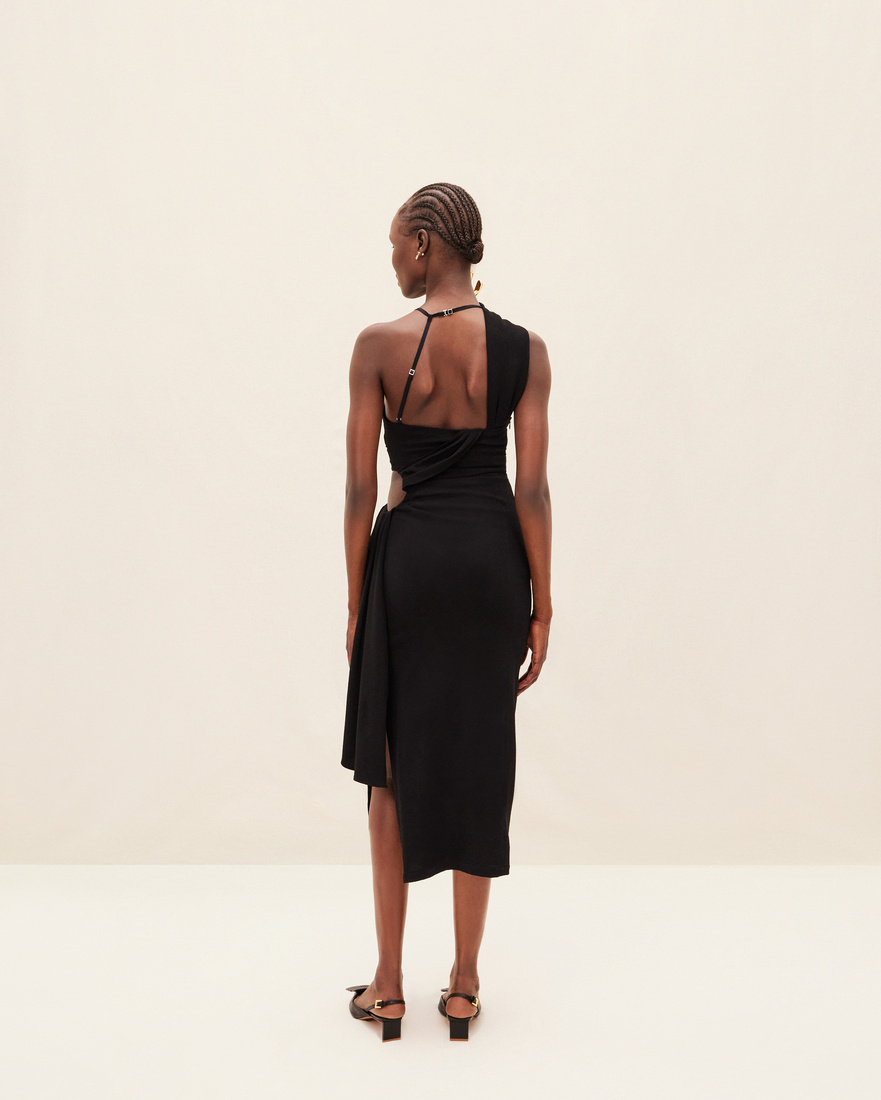 Jacquemus La Robe Abanada In Black