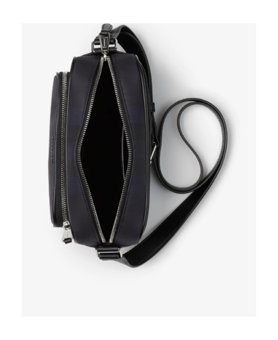 Burberry Paddy Check-pattern Messenger Bag In Blue