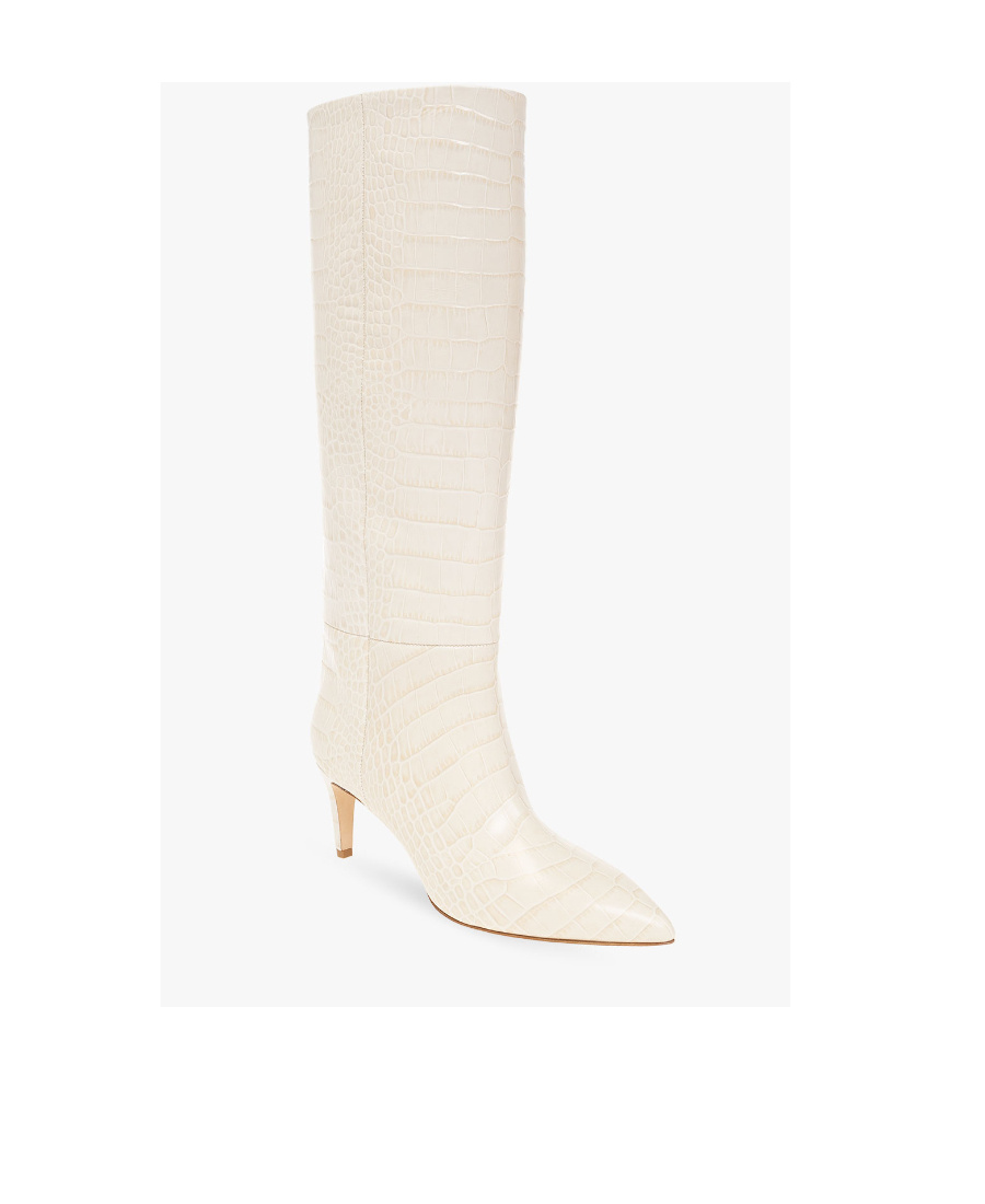 Shop Paris Texas Pointed High-heeled Boots In White