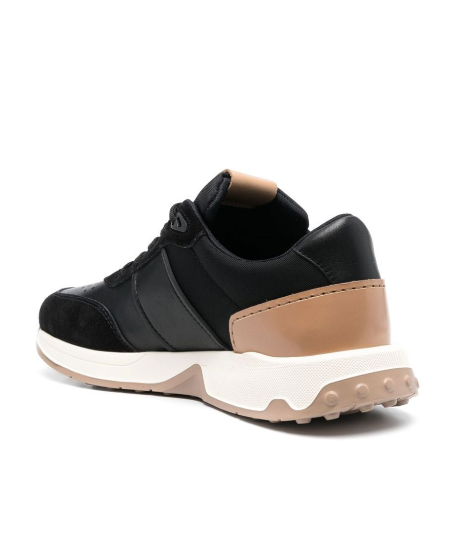 Tod's Stripe-detail Ow-top Sneakers In Black