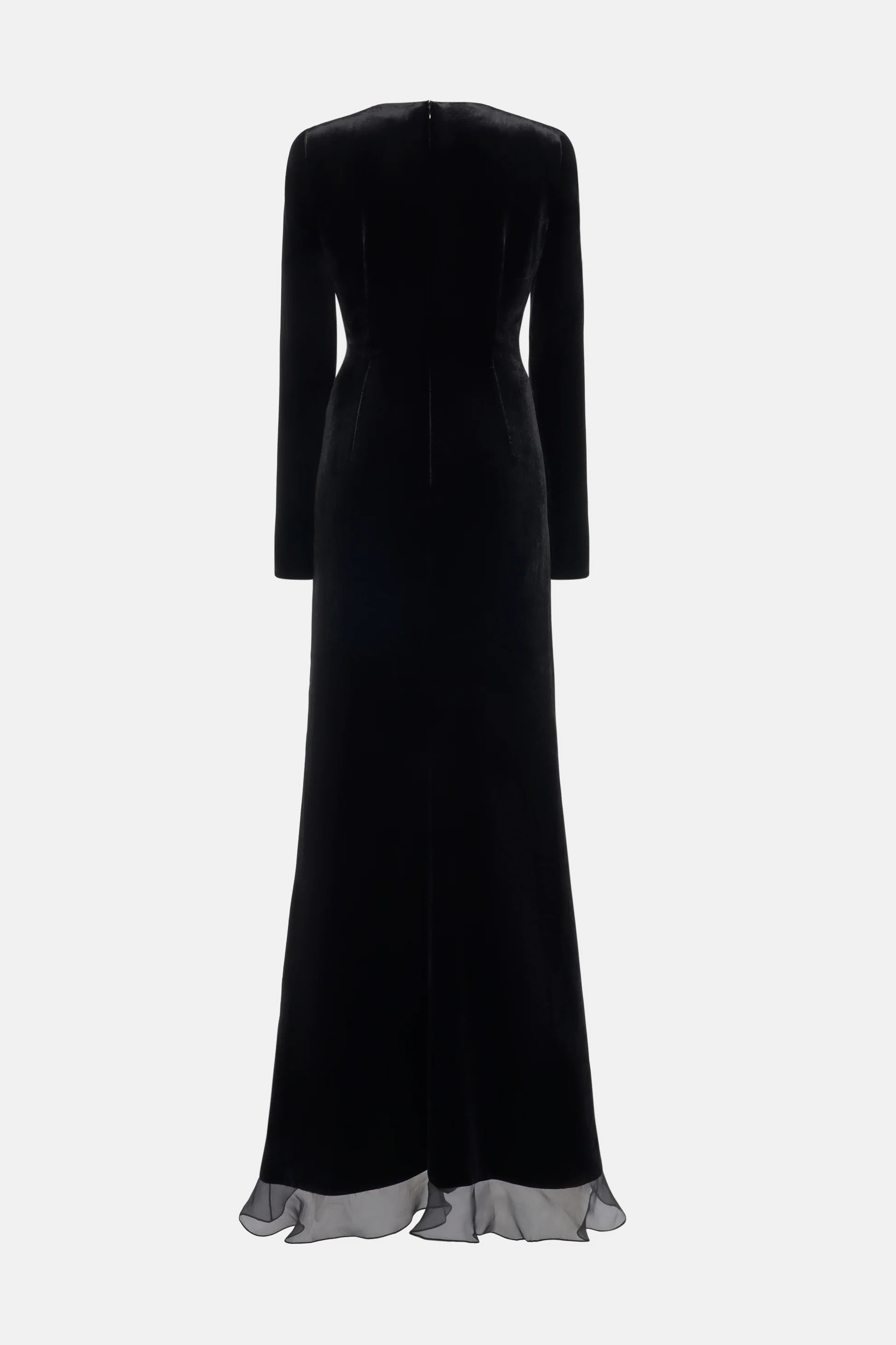 Alessandra Rich Velvet Dress With Ruches In Black