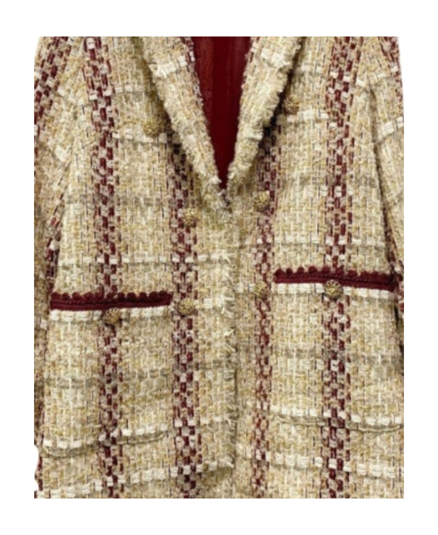 Edward Achour Paris Xiaoxiangfeng Weaves Leisure Jacket In Nude