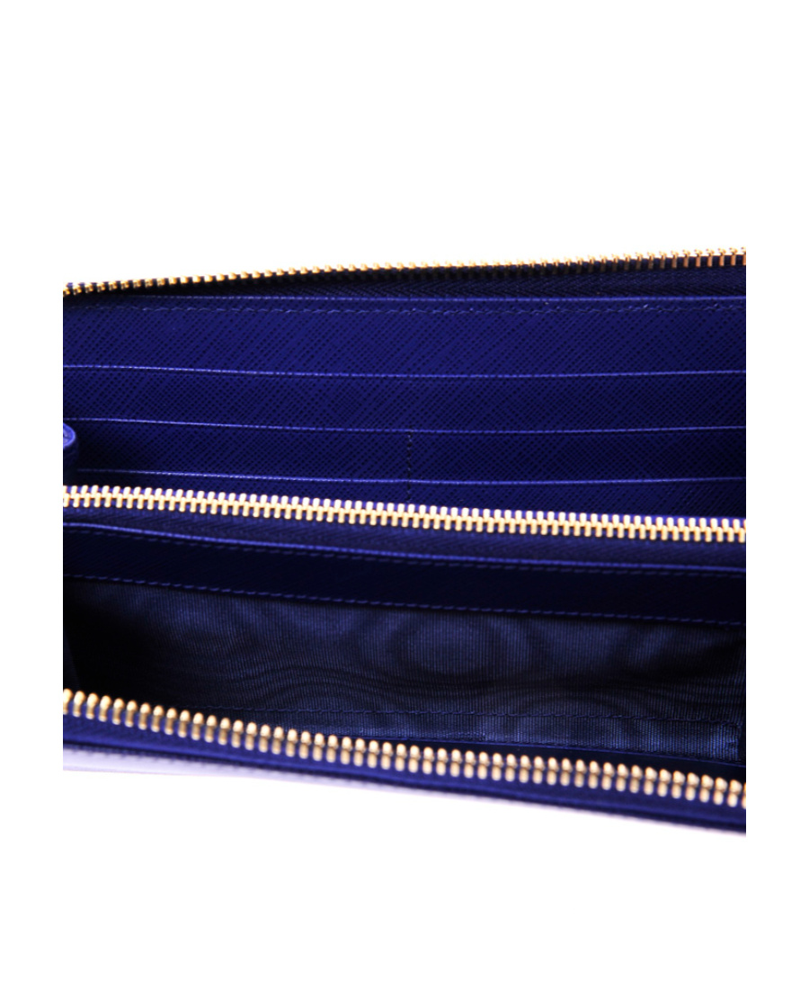 Ferragamo Bow Details Logo Wallet In Blue