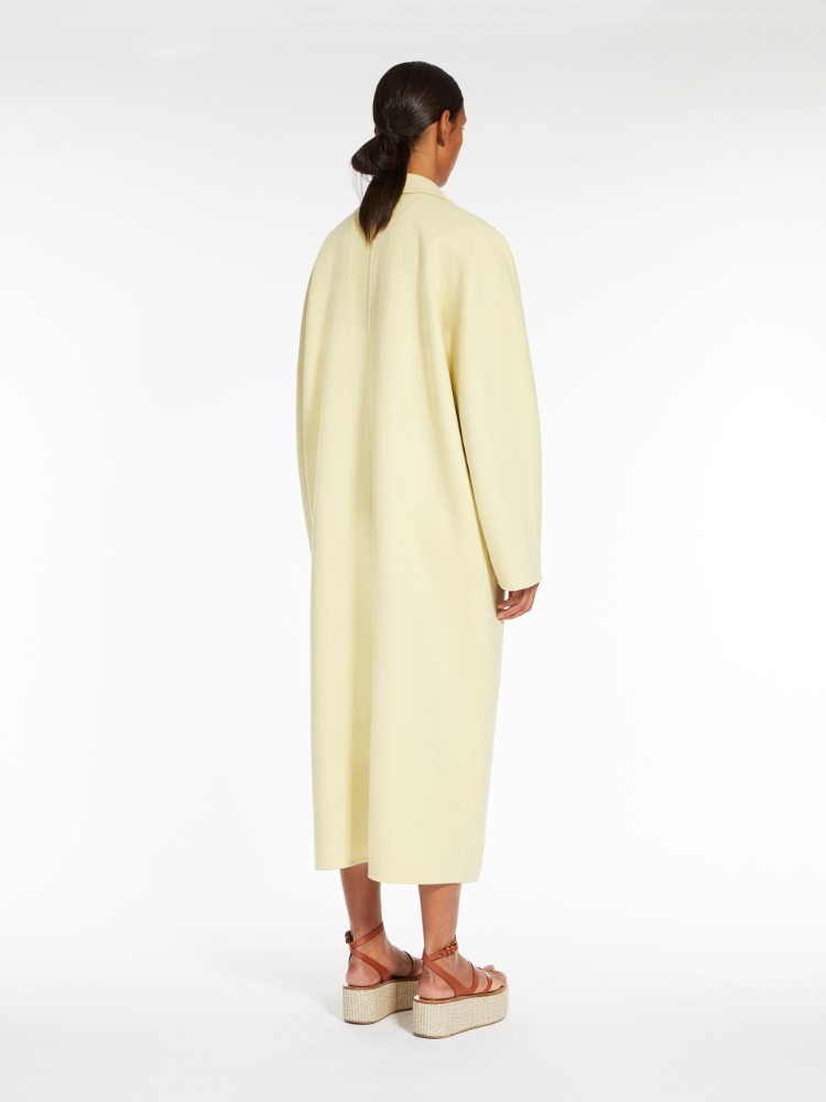 Max Mara Double-breasted Wool-blend Coat In Yellow