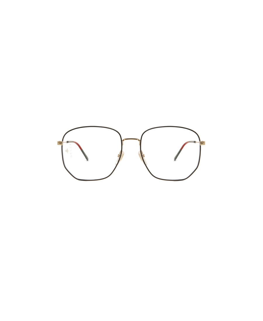 Gucci Web Detail Hexagonal-frame Glasses In Multicolor