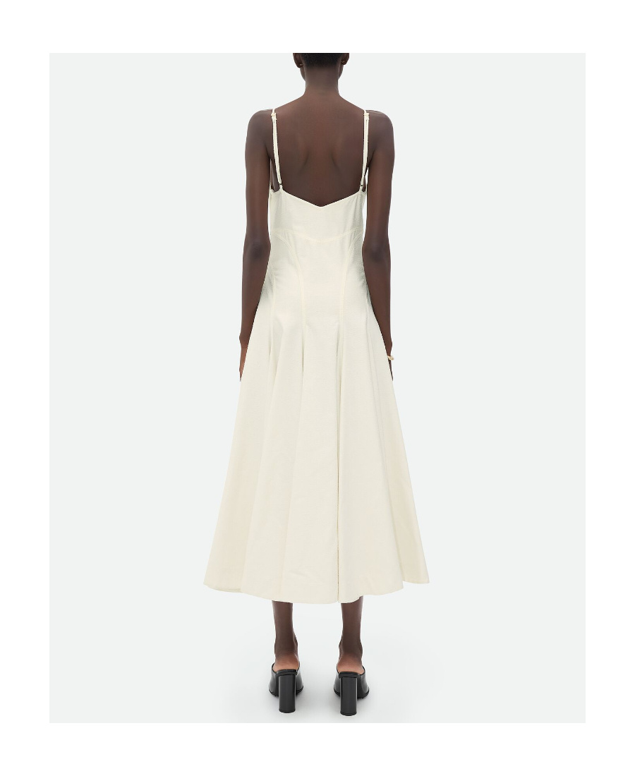 Shop Bottega Veneta Sling Dress In White