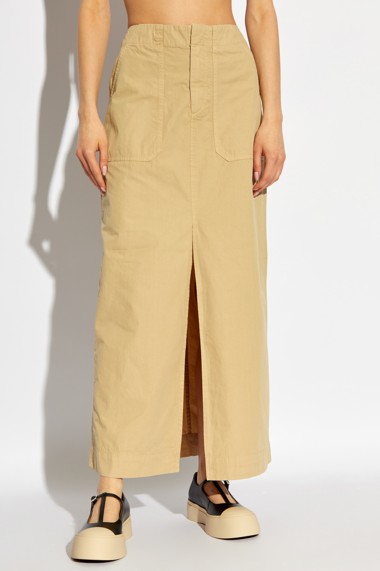 Rag & Bone Split Skirt In Nude