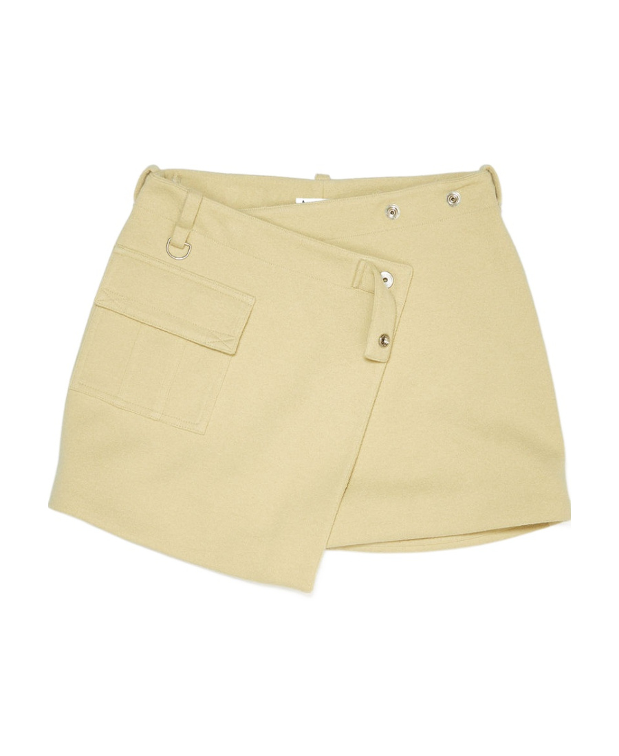 Acne Studios Emblem Skirt In Nude