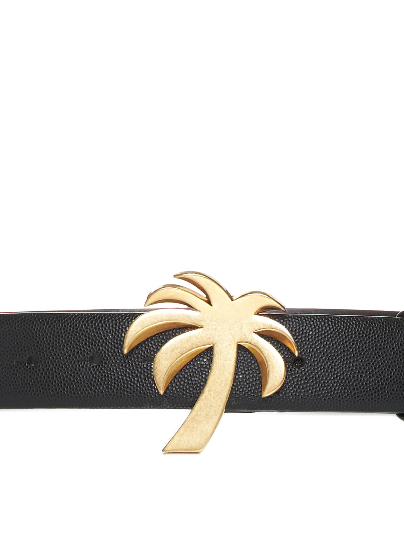 Palm Angels Palm Tree Buckle Belt In Black
