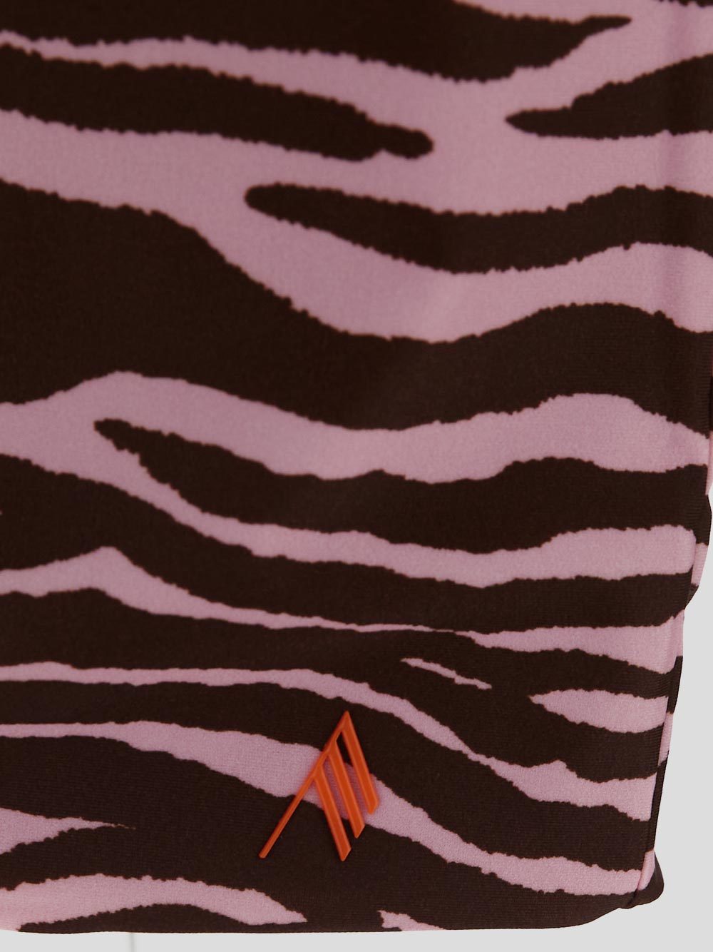 Attico Zebra-print Pencil Midi Skirt In Black