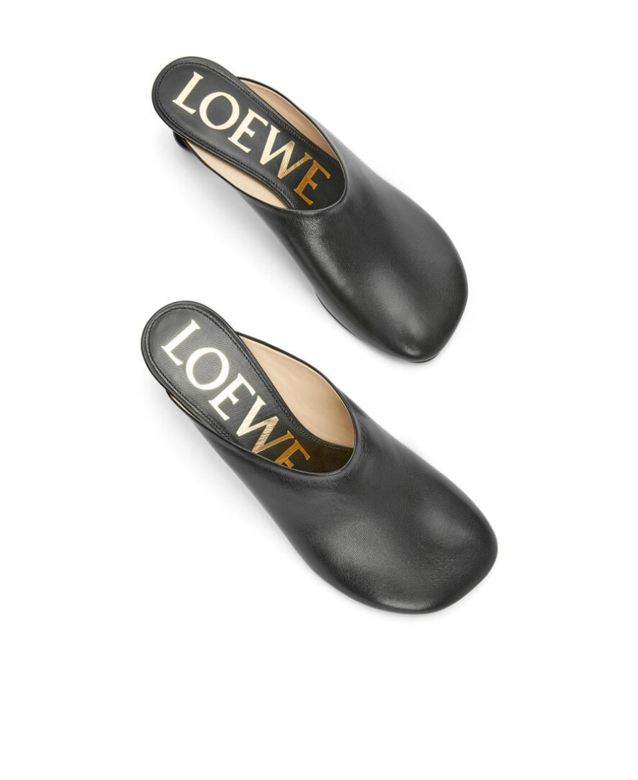 Loewe Women Toy Leather Mules In Black