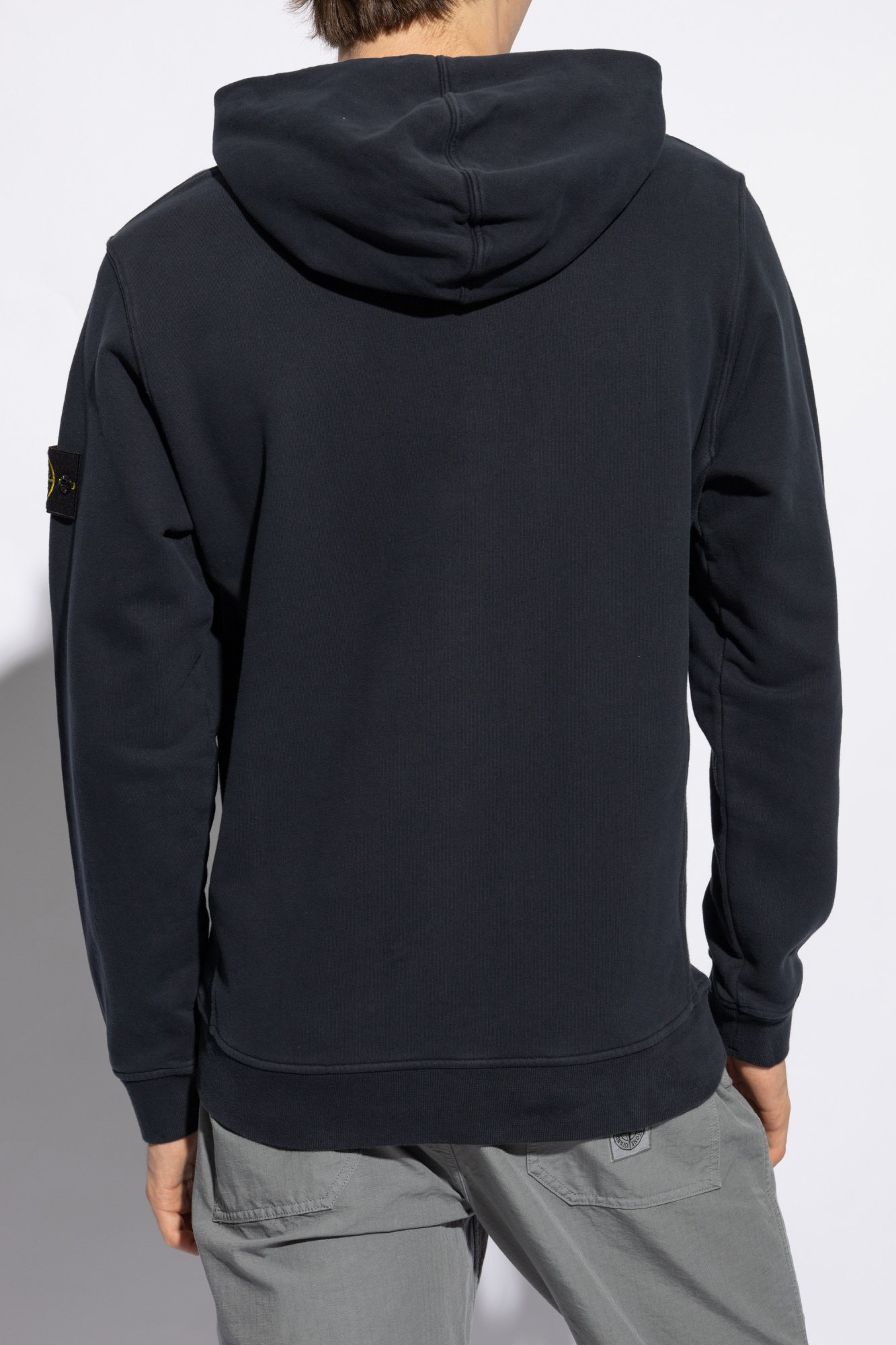 Stone Island 6100029 Brushed Organic Cotton Fleece In Blue
