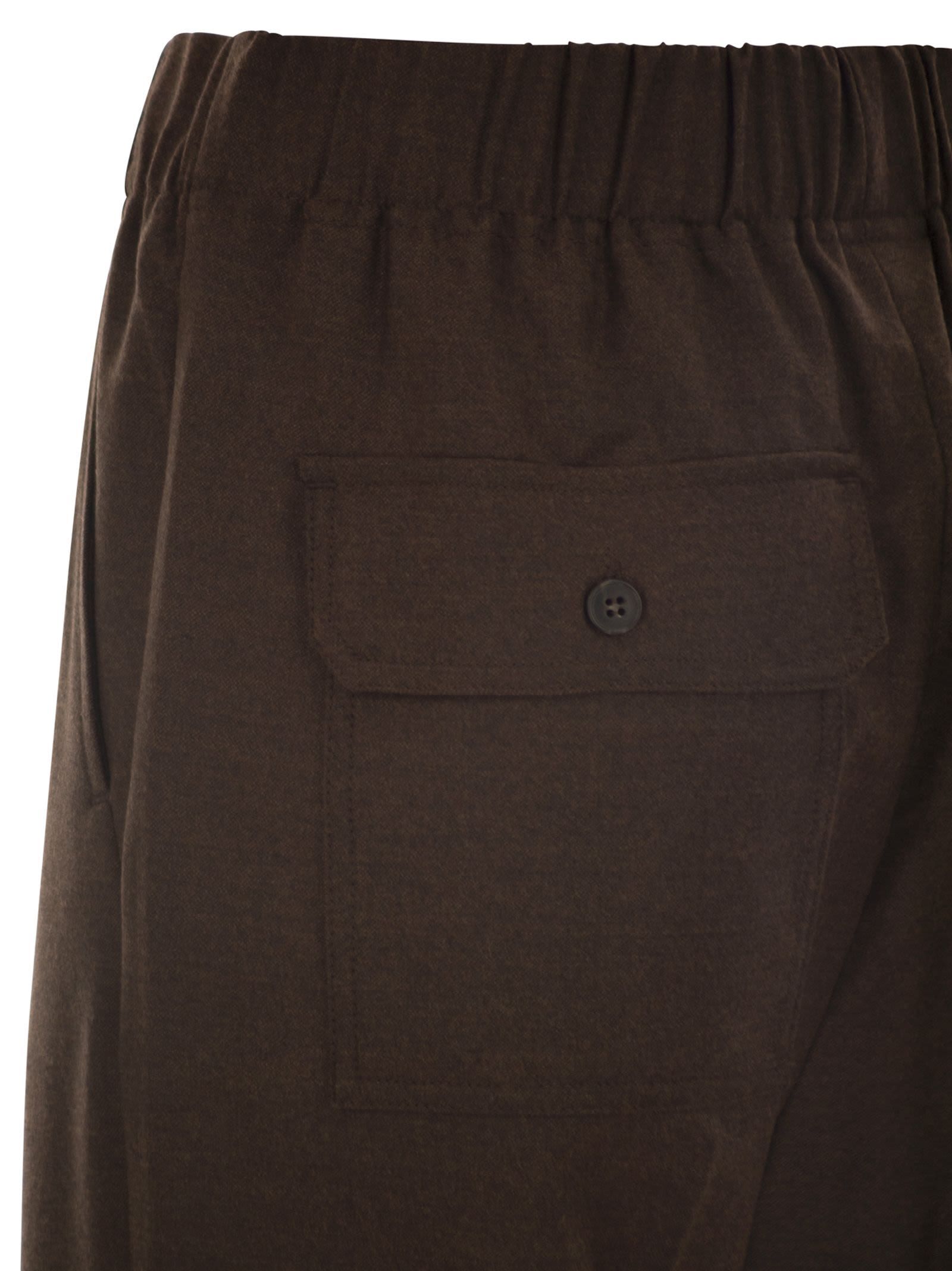 Weekend Max Mara Elastic Waist Casual Pants In Black