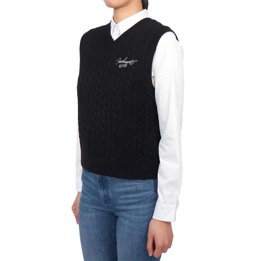 Carhartt Sleeveless Knitted Vest In Black