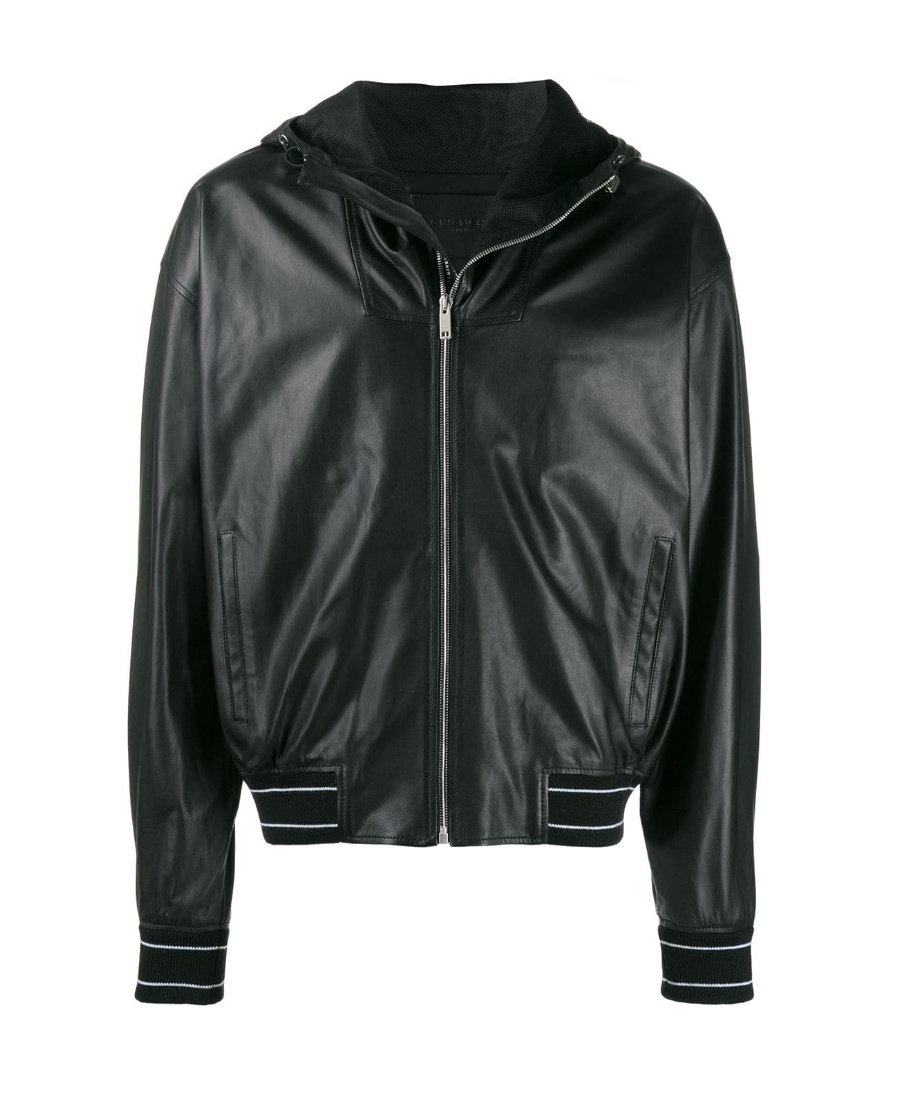 Givenchy Zippered Leather Jacket In Black