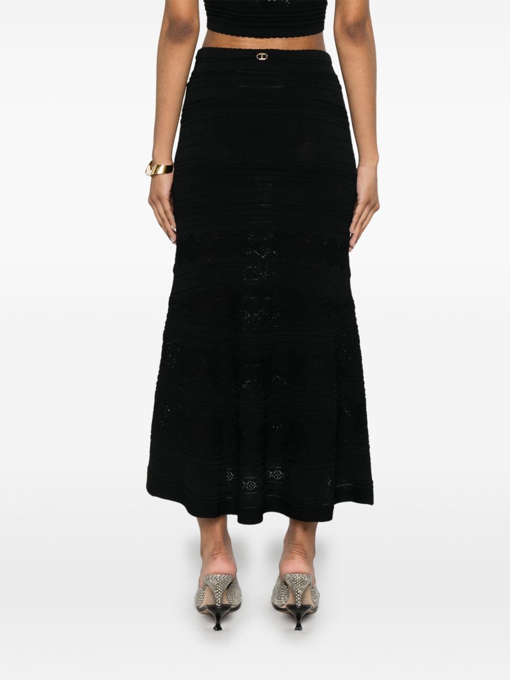 Shop Twinset Knitted Maxi Skirt