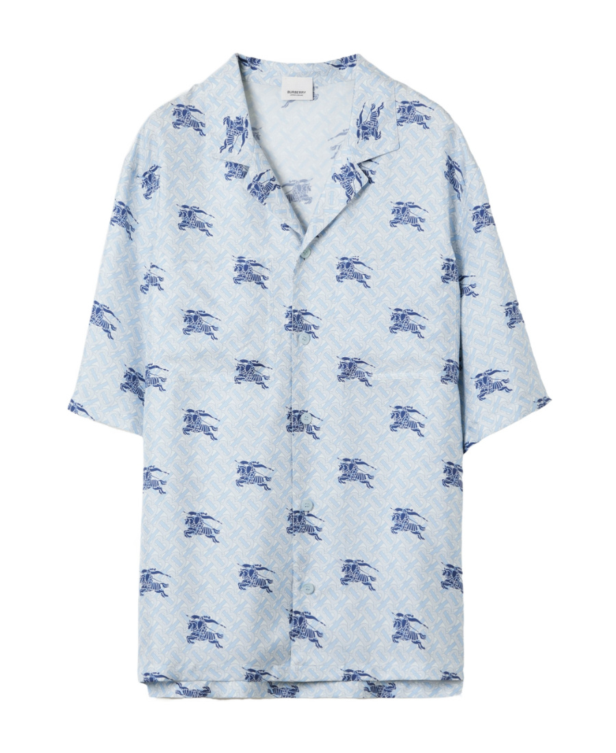 Burberry Ekd Tb-monogram Pyjama Shirt In White