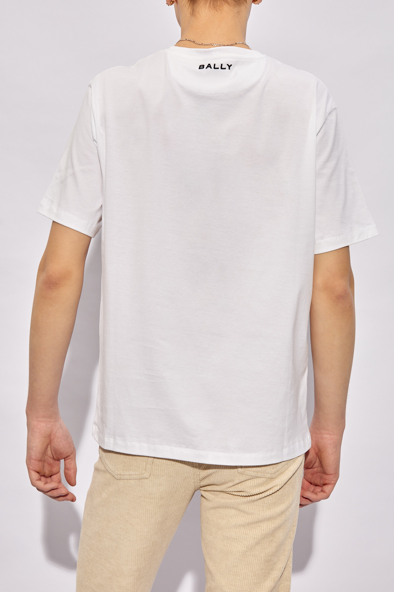 Bally Front Graphic Organic Cotton T-shirt In White