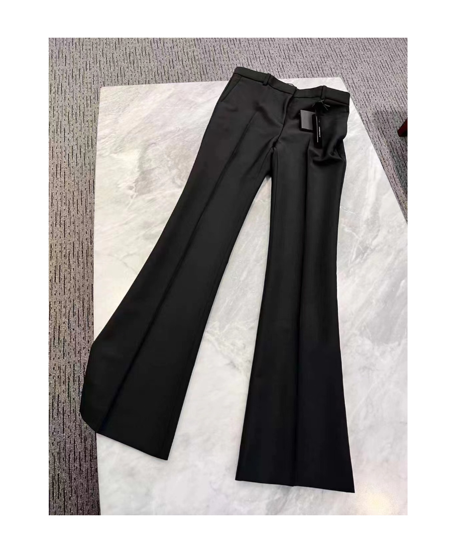 Versace Icons Embellished Wool-blend Flared Pants In Black