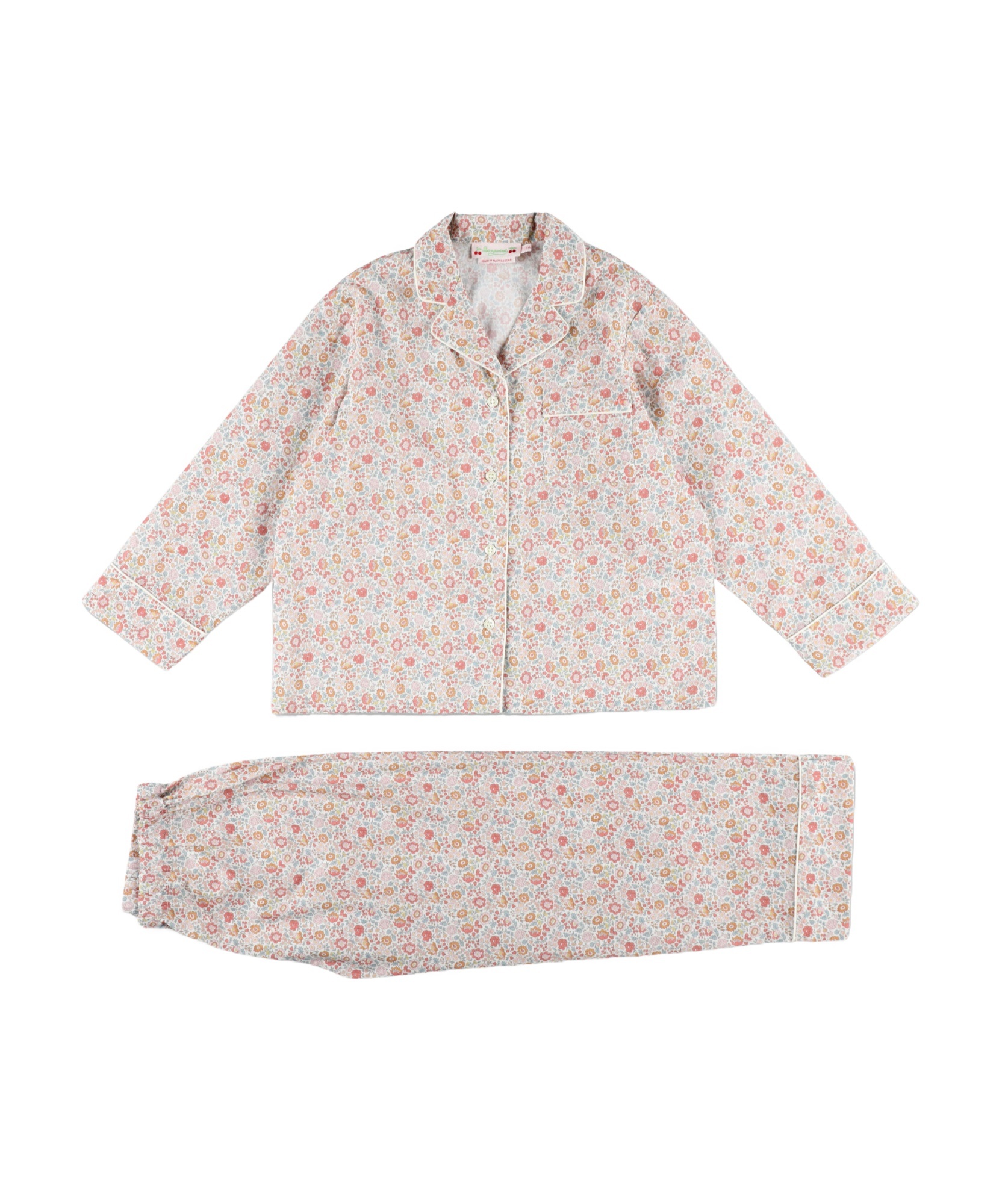 Bonpoint Babies'  Dormeur Floral-printed Long-sleeved Set In Pink