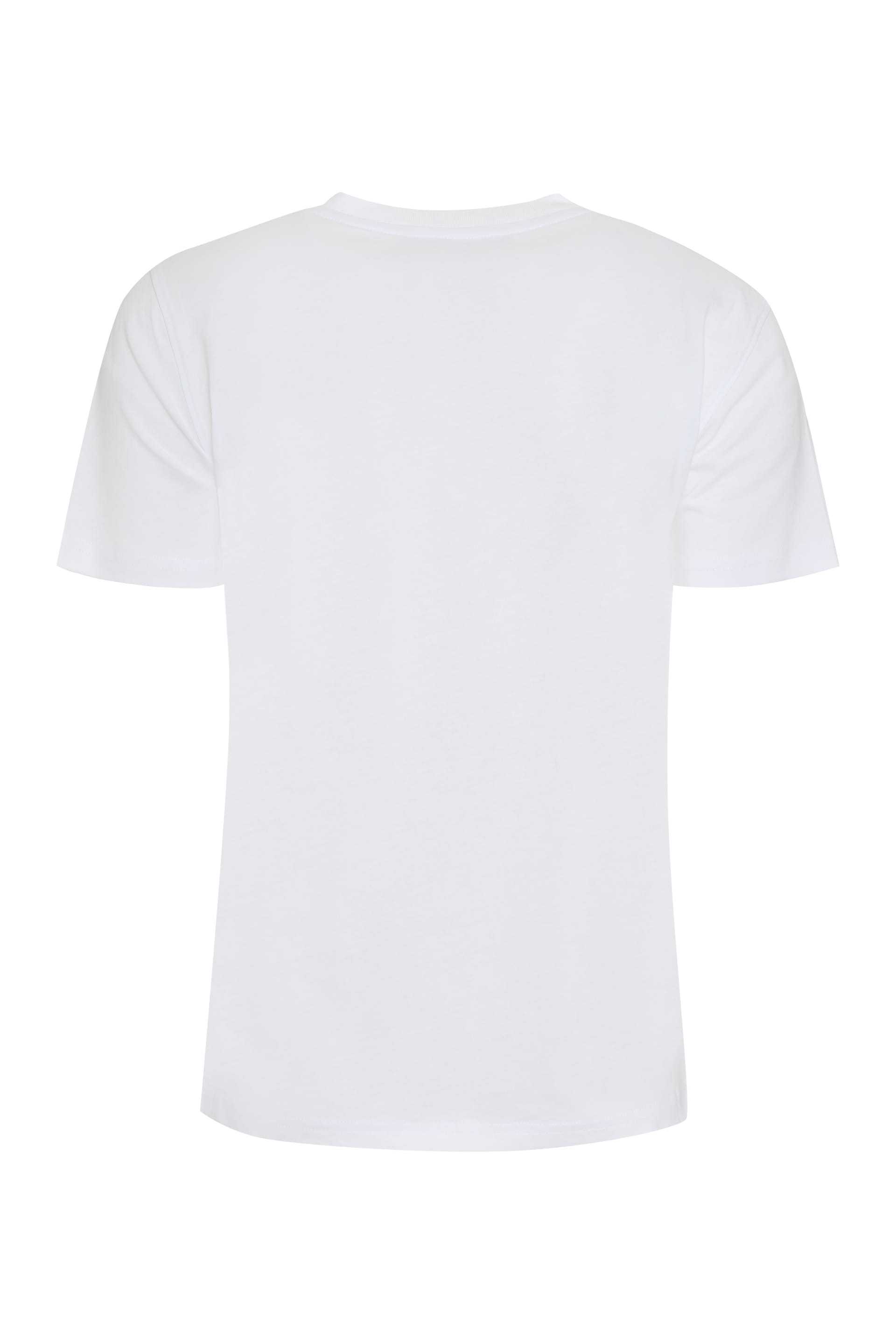 Moschino T-shirt With Round Neck And Short Sleeves In White