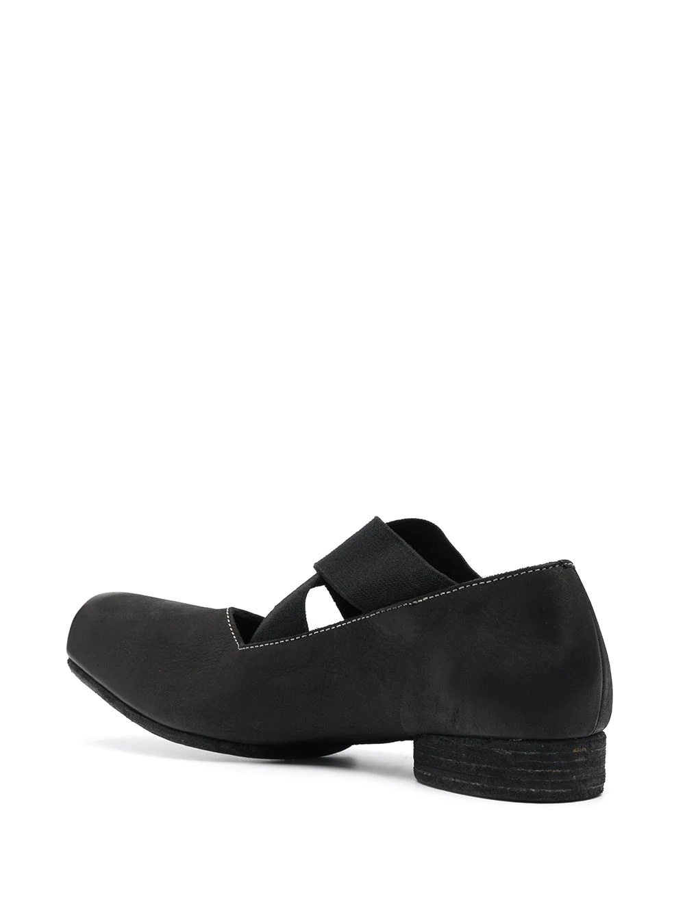 Uma Wang Cross-strap Ballerinas In Black