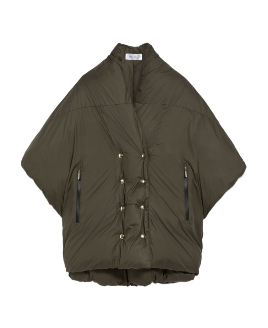 Max Mara Double-breasted Cloak In Brown