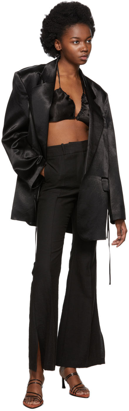 Yuzefi Ssense Exclusive Black Curly Bra Camisole In Black