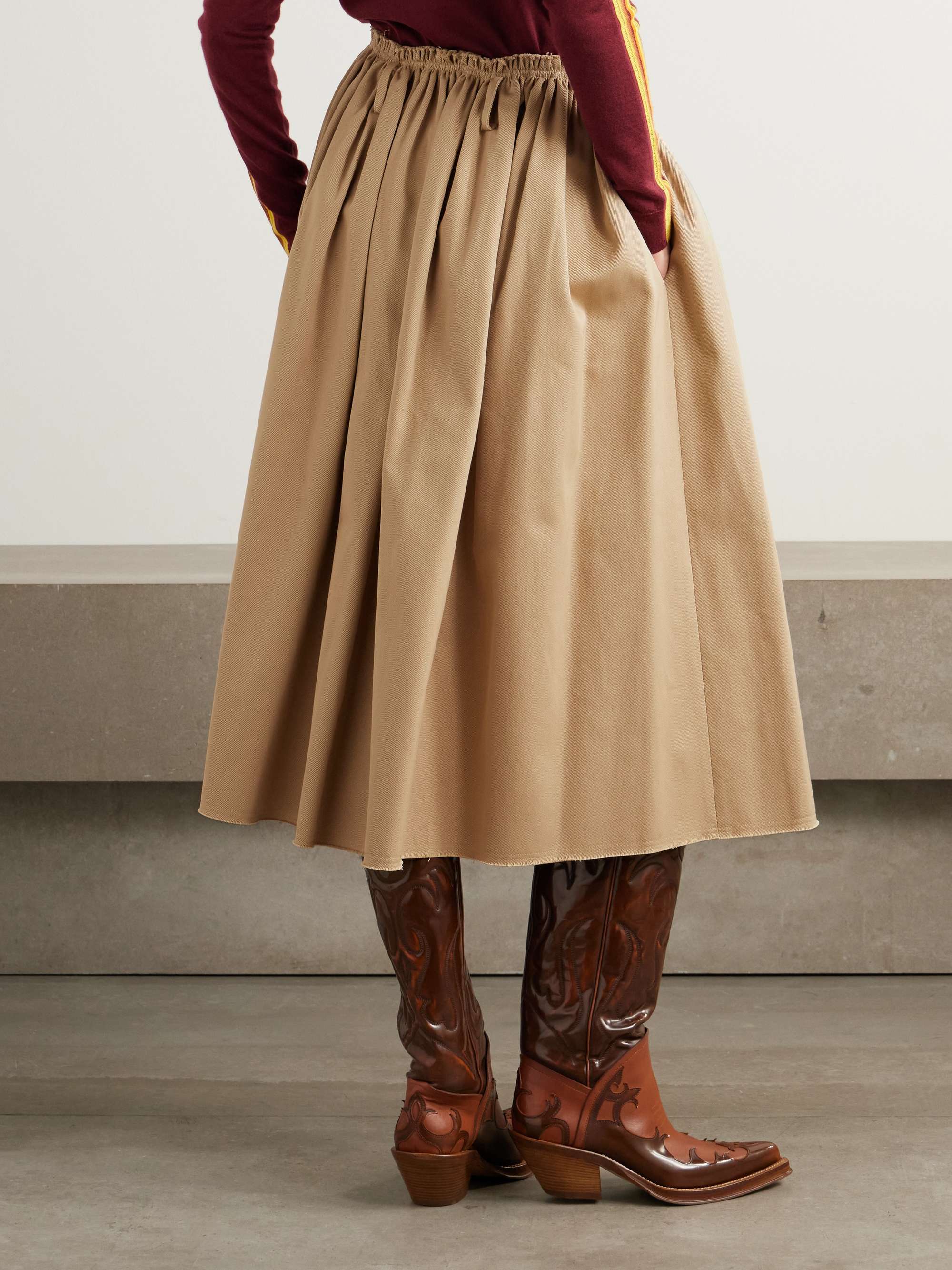 Gabriela Hearst Pleated Skirt In Neutral