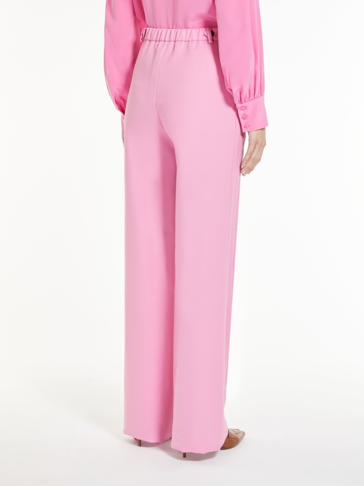 Max Mara Garian High Waist Casual Pants In Pink