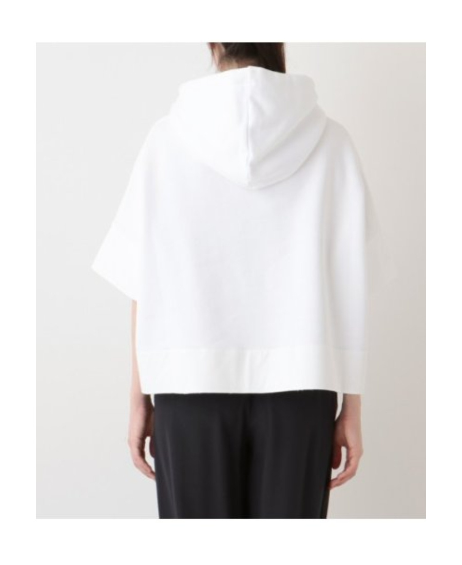 Stella Mccartney Cropped Short-sleeve Hoodie In White
