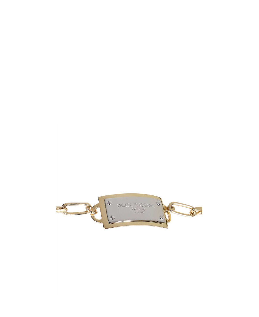 Dolce & Gabbana Engraved Chain-link Bracelet In Yellow