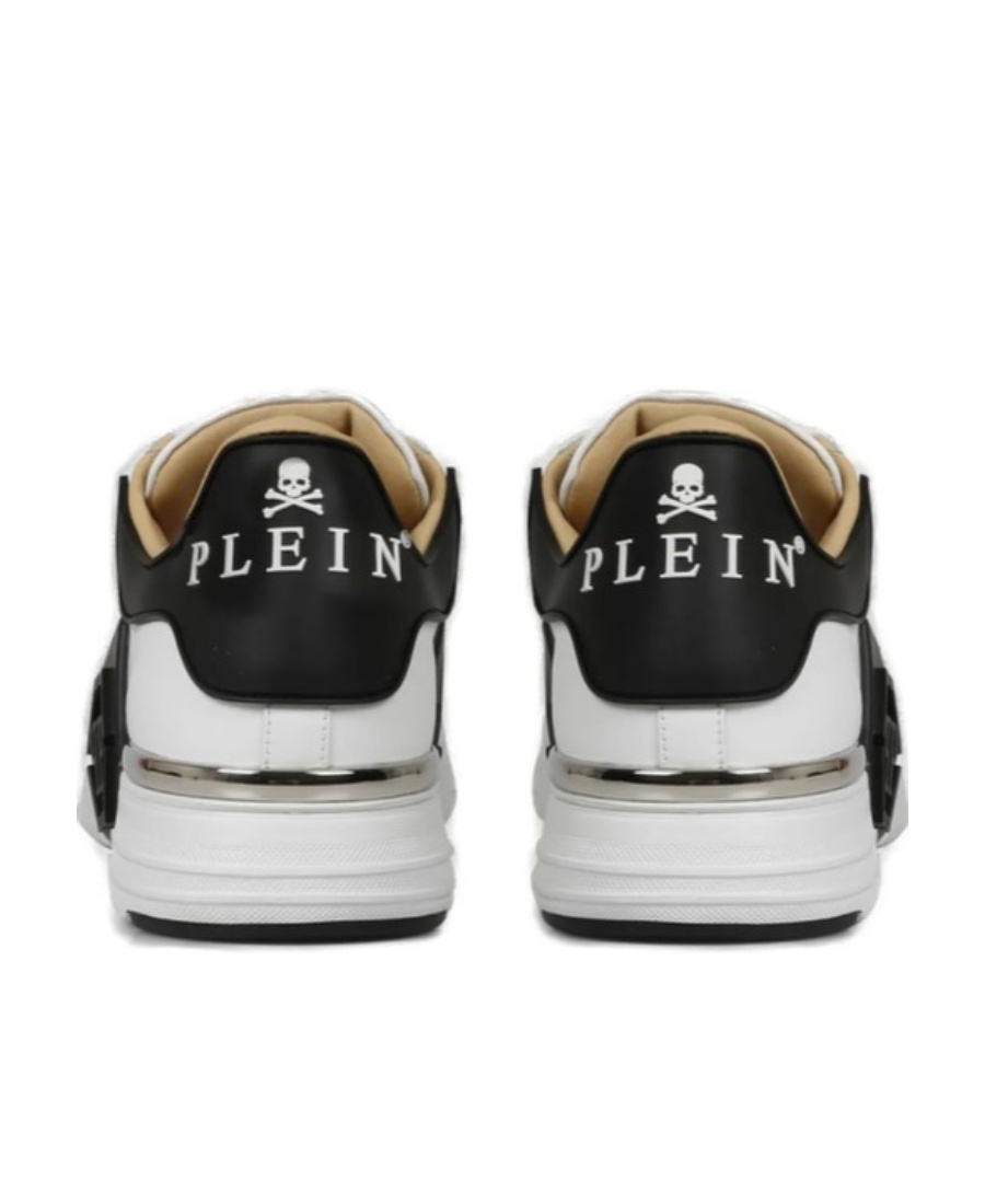 Shop Philipp Plein Lo-top Hexagon Sneakers In White