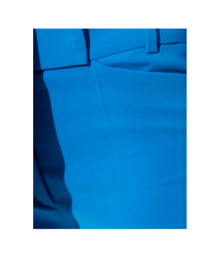 Attico Freja High-rise Techno Crêpe Pants In Blue