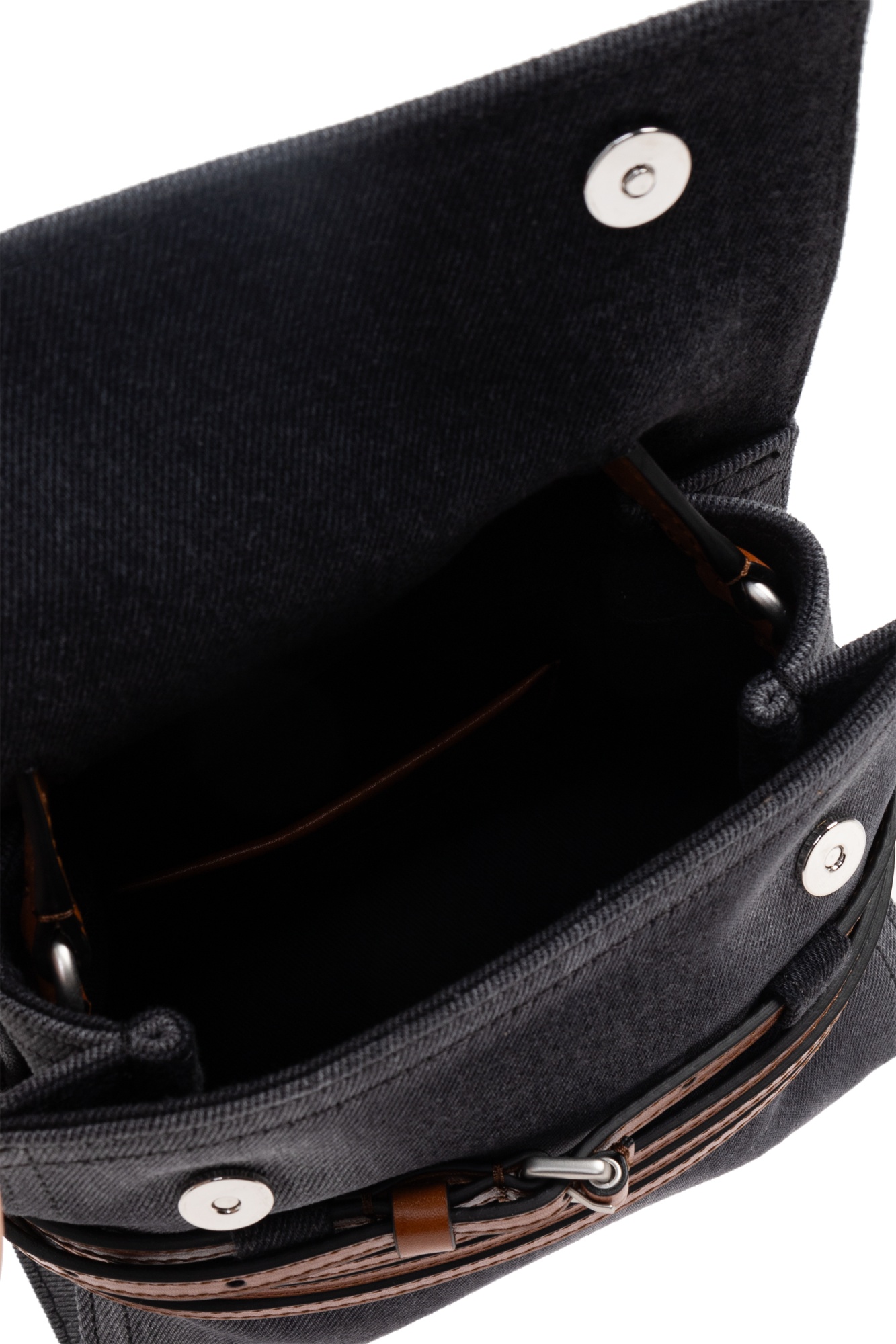 Moschino Flap Handbag In Black