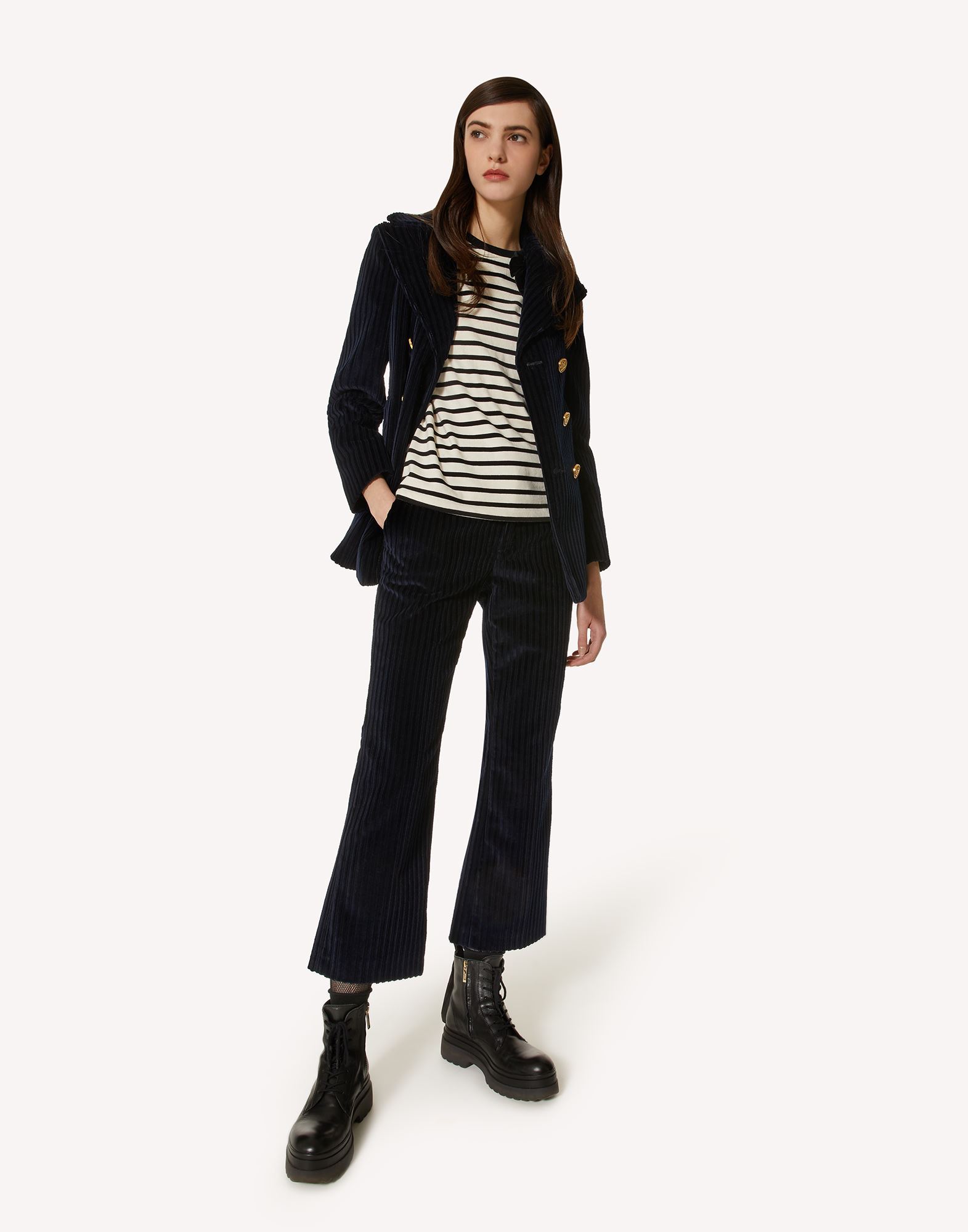 Red Valentino Horn Casual Pants In Black