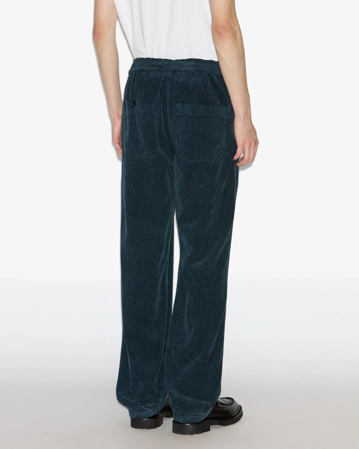 Isabel Marant Drawstring Corduroy Trousers In Blue