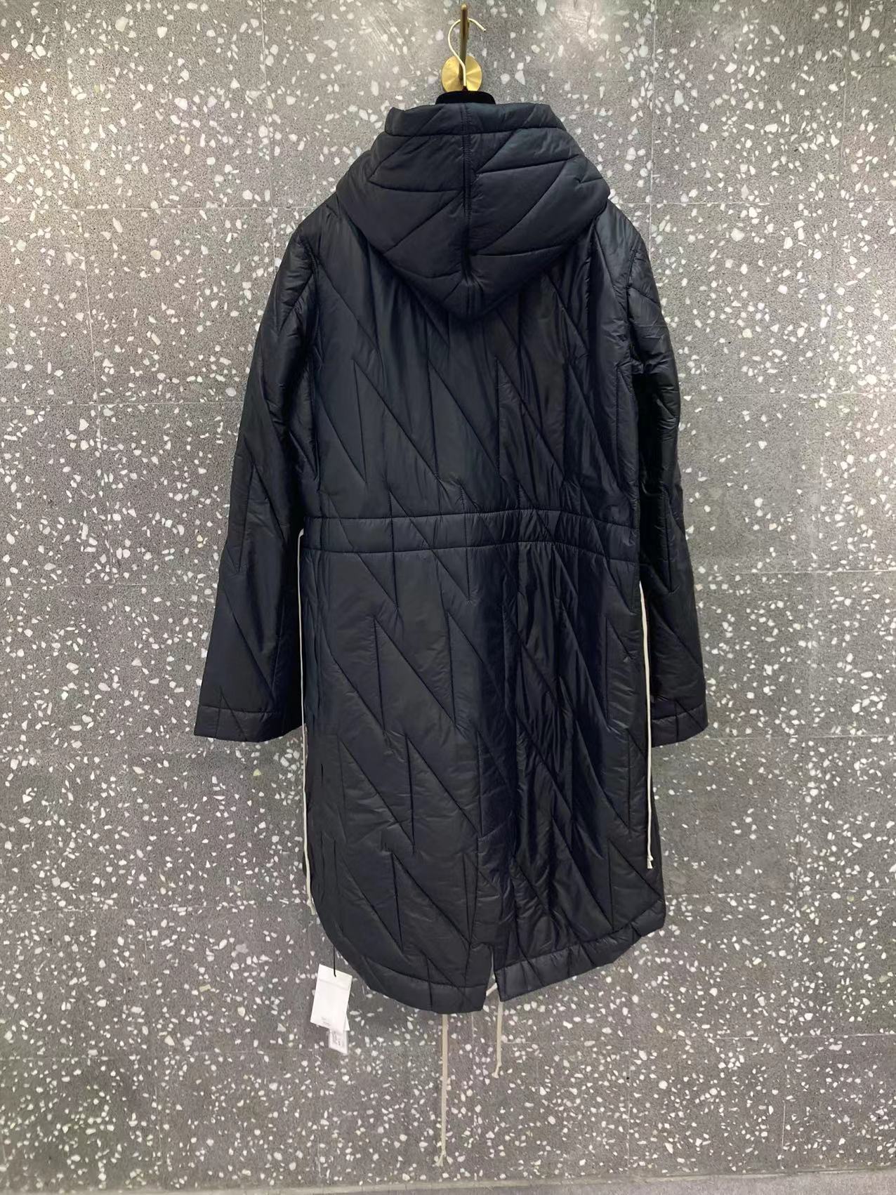 Rick Owens Drkshdw Fishtail Hooded Raincoat In Black