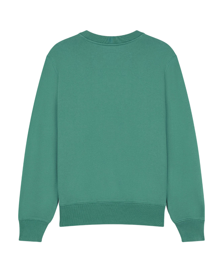 Maison Kitsuné Man Sweatshirt Emerald Green Size L Cotton In Green