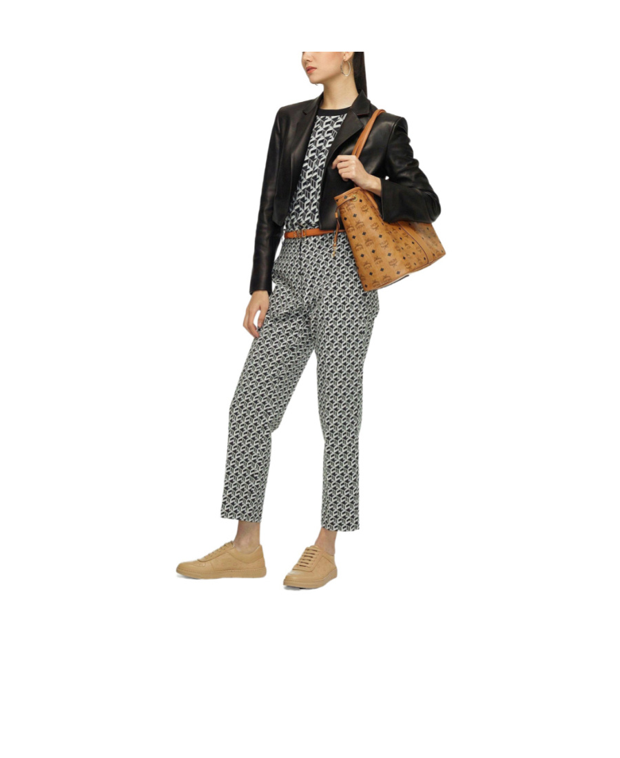 Mcm Liz Small Reversible Visetos Shopper Tote In Brown
