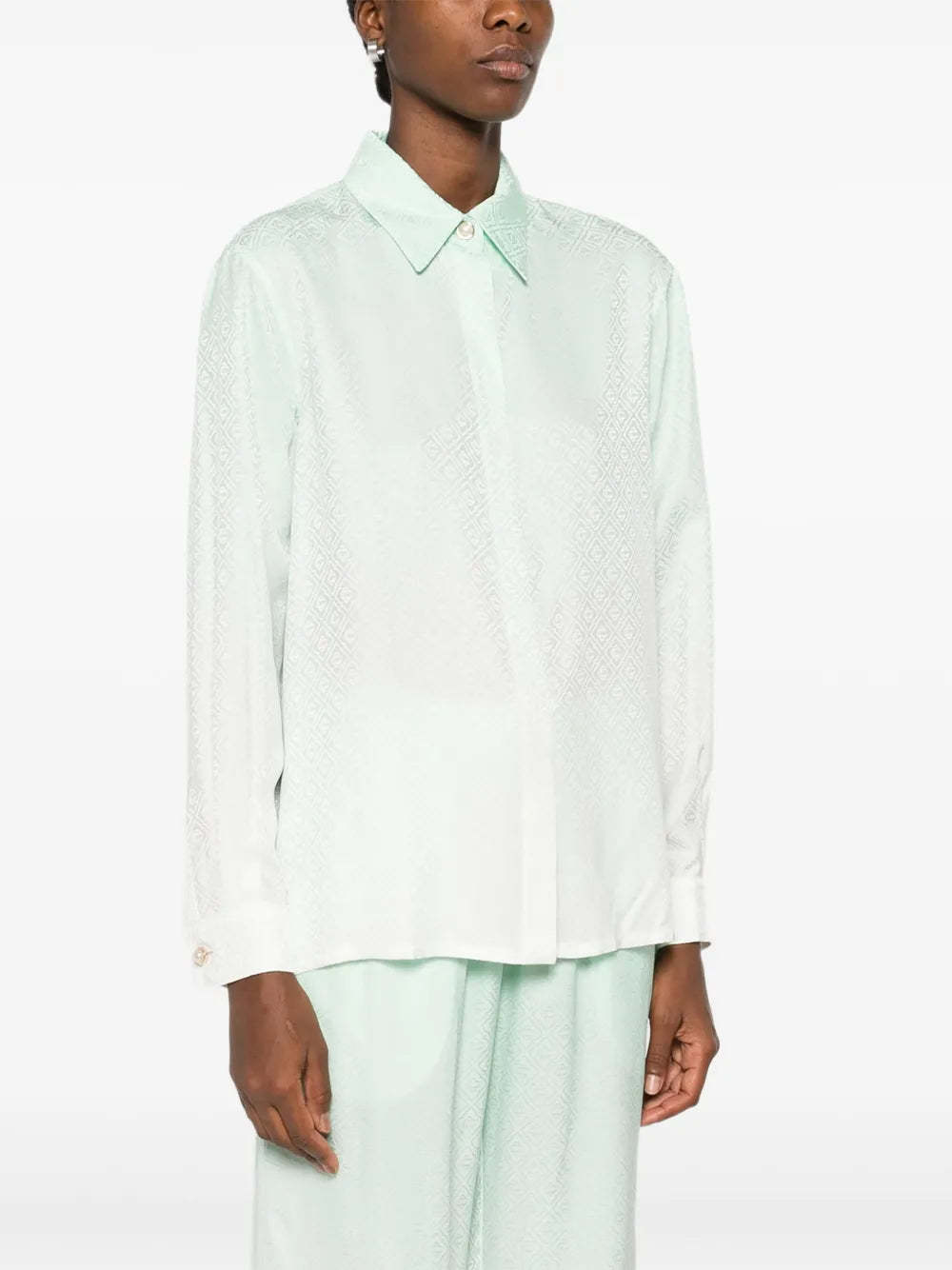 Casablanca Gradient Textured Shirt In White
