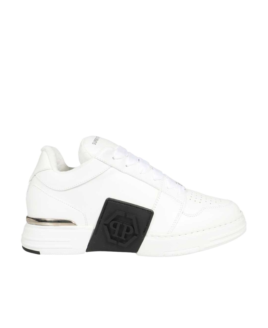 Philipp Plein Logo Low Upper Board Shoes In White